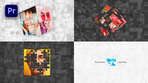 Mosaic Photo Logo Reveal | Premiere Pro