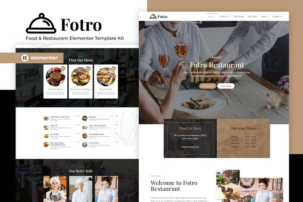 Fotro - Food & Restaurant Elementor Template Kit