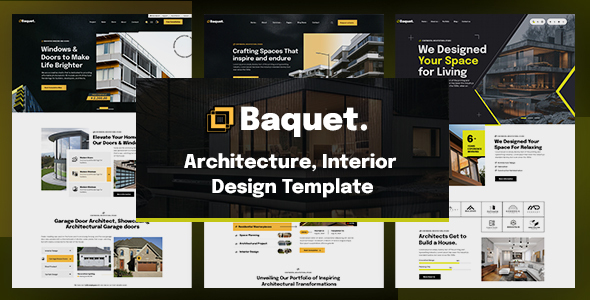 Baquet - Interior & Architecture PSD Template