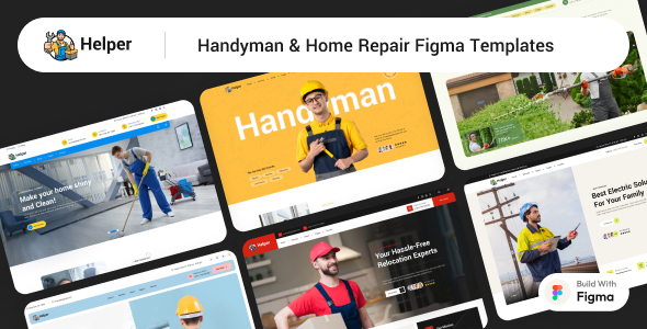 Helper - Handyman, Plumber Maintenance & Repair Services Website Figma Template