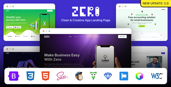 ZERO - App Landing Page