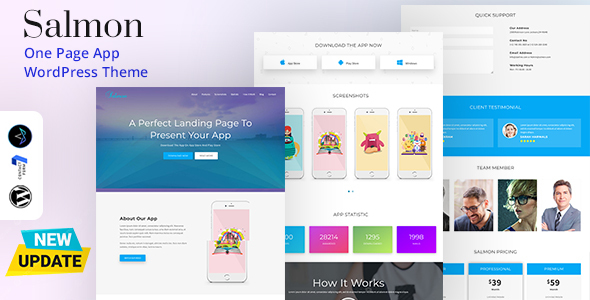 Salmon - One Page App WordPress Theme