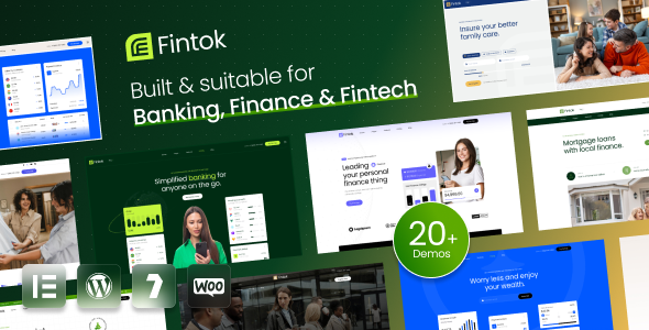 Fintok - Banking Finance & Fintech WordPress Theme
