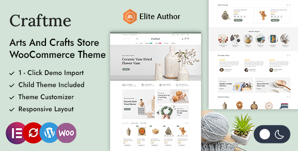 Craftme - Art Crafts & Home Decor WordPress WooCommerce Theme