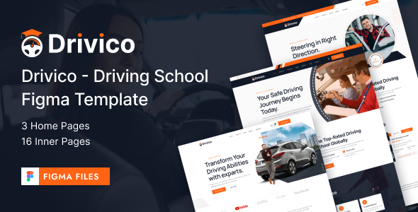 Drivico - Driving School Figma Template