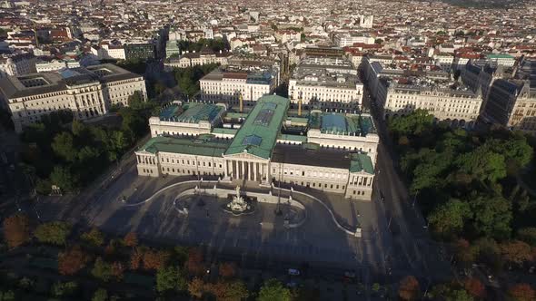 Aerial of the Austrian Parliament Building