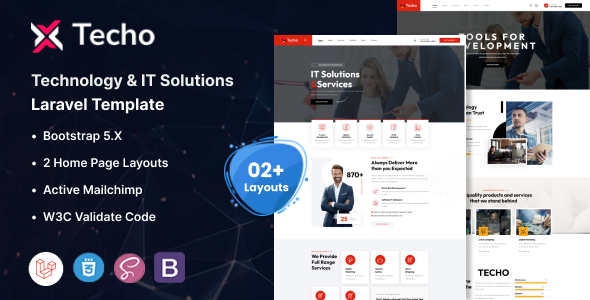 Techo - Technology & IT Solutions Laravel Template
