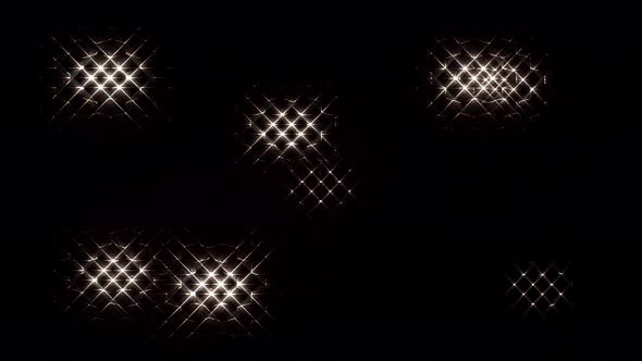 abstract lines shape colorful flashing light dots, black background