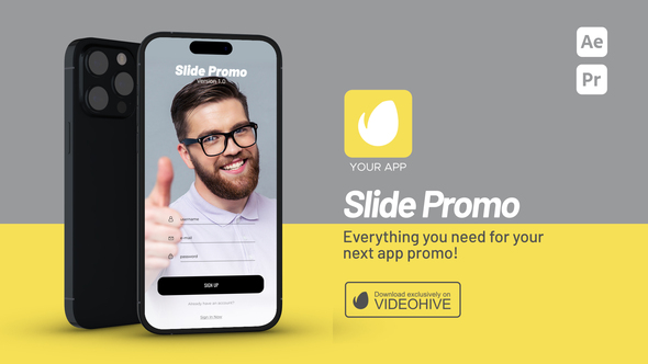 Smartphone App Promo Mockup for After Effects and Premiere Pro MOGRT