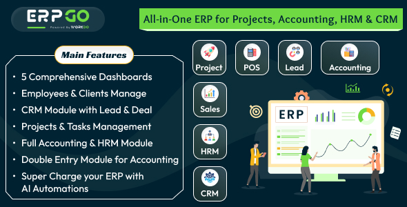 ERPGo - All In One Business ERP With Project, Account, HRM, CRM & POS