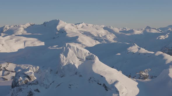 Aerial View From an Airplane of a Famous Mountain Peak Black Tusk