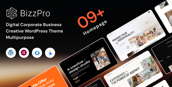 Bizzpro –  Digital Corporate Business Creative WordPress Theme Multipurpose