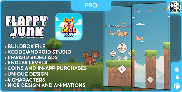 Doge Run (PRO) - BUILDBOX CLASSIC - IOS - Android - Reward video