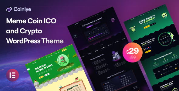 Coinlye - Meme coin ICO & Crypto WordPress Theme