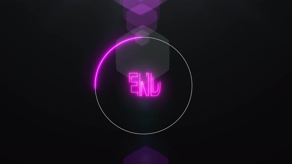 Glowing Neon Latter Pink Purple Colorful Background