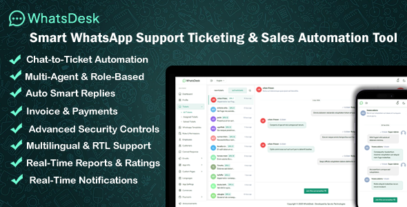 WhatsDesk – Smart WhatsApp Support Ticketing & Sales Automation Tool