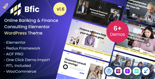 Bfic - Online Banking & Finance Consulting Elementor WordPress Theme