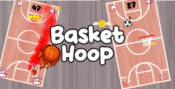 Basketball Hoop Game - (Hyper-Casual, HTML5, Construct 3)