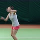 Tennis Woman Player Playing Training with Racket and Ball at Court - VideoHive Item for Sale