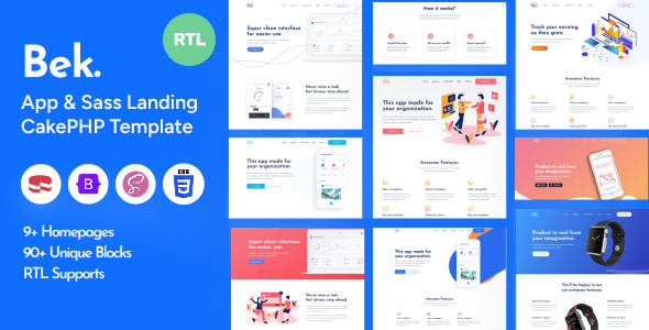 Bek - Saas & Software CakePHP Template