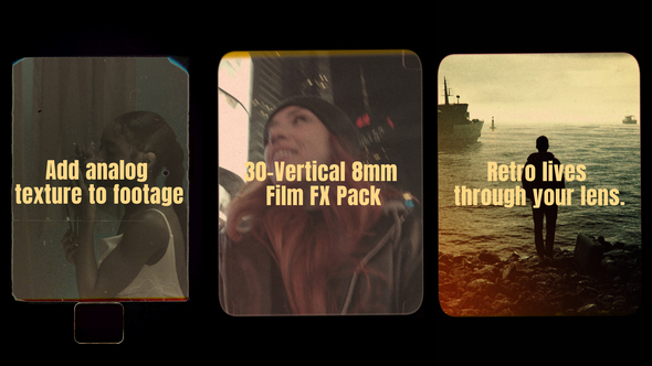 Super 8mm Vertical Pack – 30+ Vintage Filters for TikTok, Instagram & Reels in | FCPX