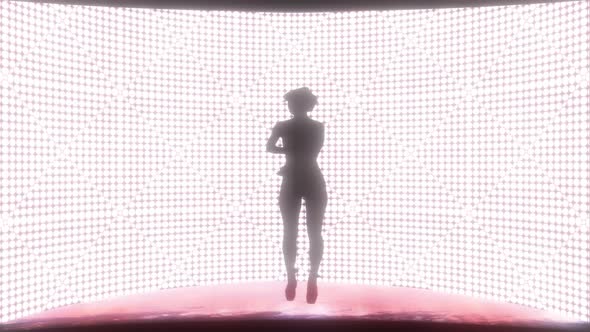 Silhouette Of A Dancing xx 3D Animation