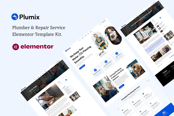Plumix - Plumber & Repair Service Elementor Template Kit