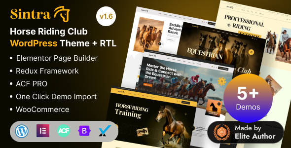 Sintra – Equestrian, Horse Riding Club, Stud Farm & Stable WordPress Theme