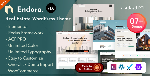 Endora - Real Estate & Property Listing WordPress Theme