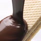 Wafer with chocolate splash, chocolate icing with waffle bar - VideoHive Item for Sale