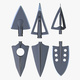 Set Arrowhead Hunting 6 Types - 3DOcean Item for Sale