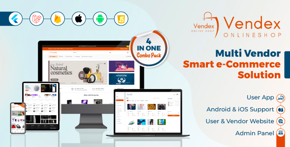 Vendex-Complete Multi-Vendor eCommerce CMS - Mobile App, Website, Seller and Admin Panel
