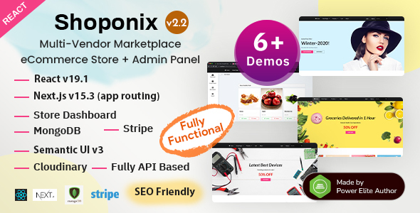 Shoponix - React Next.js Multi-Vendor Marketplace eCommerce Template