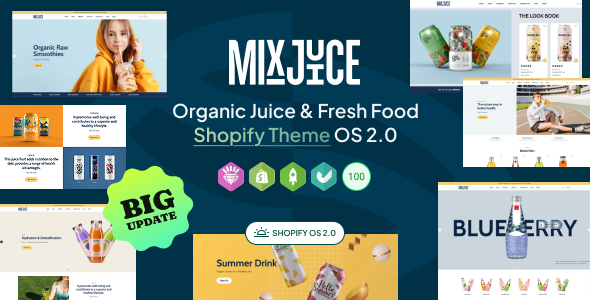 MixJuice - Organic Juice & Fresh Food Shopify Theme OS 2.0