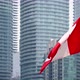 Canadian Flag Fluttering Background Building Glass Windows - VideoHive Item for Sale