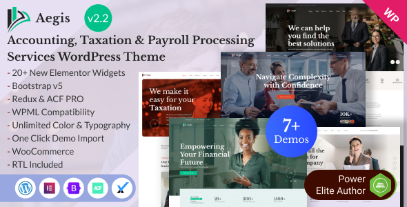 Aegis – Accounting, Taxation & Payroll Services WordPress Theme