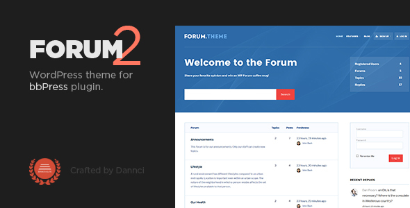 Forum - A Responsive WordPress Theme for bbPress Plugin