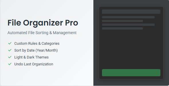 File Organizer Pro - Python GUI for Automated Sorting