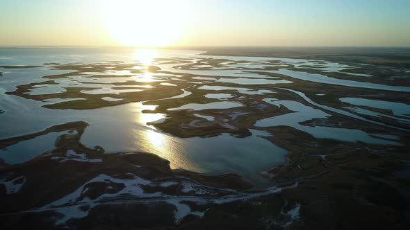 Unusual Islands on a Beautiful Lake