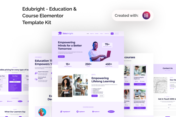 Edubright - Online Course & Education Elementor Template Kit