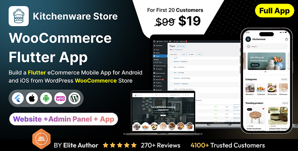 Kitchen Wear Store App - E-commerce Store app in Flutter (Android, iOS) with WooCommerce Full App