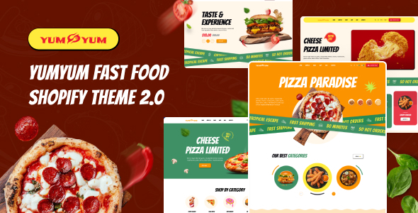 Ap Yumyum - Pizza & Fastfood Restaurant Shopify Theme