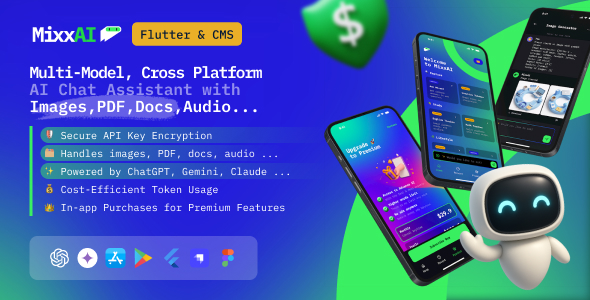 MixxAI – AI Chatbot App with Multiple LLMs (ChatGPT, Gemini…) | Flutter + CMS Source Code