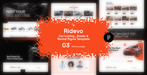 Ridevo - Car Rental & Car Listing Figma Template