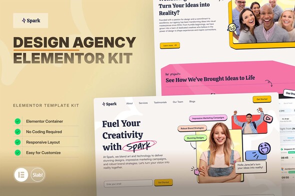Spark - Design Agency Elementor Pro Template Kit