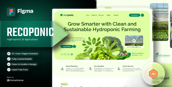 Recoponic - Hydroponic & Agriculture Figma Template