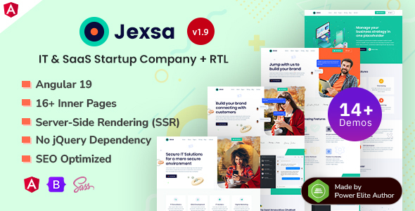 Jexsa - Angular 19 SaaS & IT Startup Template with SSR and Bootstrap 5