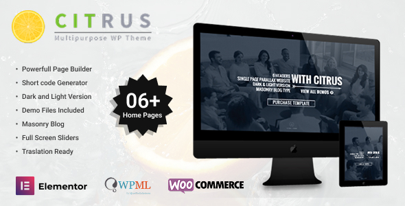 Citrus - One Page WordPress