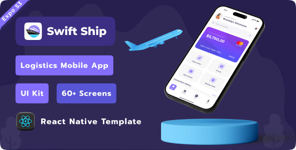 Swift Ship | Logistics Mobile App | React Native Expo Ui Template