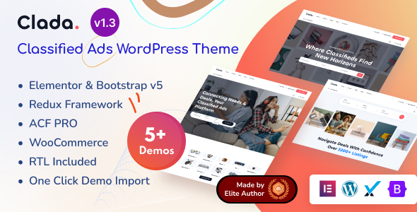 Clada - Classified Ads & Directory Listing WordPress Theme